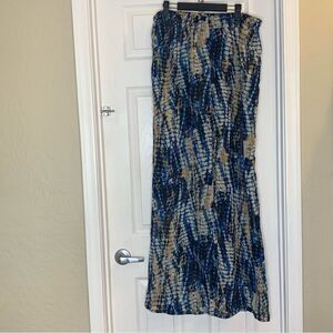 Boohoo Plus Tie Dye Beach Trouser Blue Size 16